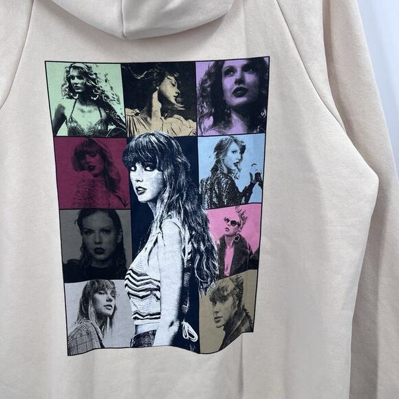 Taylor Swift The Eras Tour Merch Cream Hoodie Sweatshirt Size Medium - Picture 2 of 8